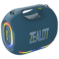 Haut-parleur sans fil portable Zealot ZE01 haute puissance 120W avec LED RGB pour téléphone portable, grande taille pour le camping