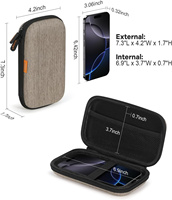 Tas Penyimpanan Power Bank EVA Anti Guncangan Custom Pabrik, Tas Power Bank EVA Portabel untuk Hard Disk USB