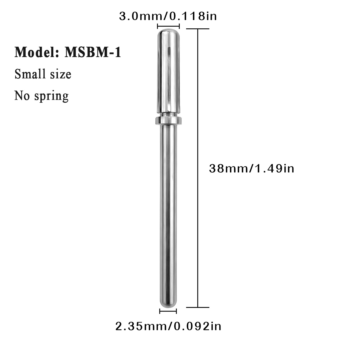 Acier inoxydable-3mm-Pas de ressort
