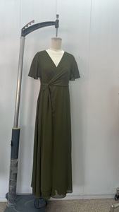 Chiffon-Maxikleid für Damen mit Gürtel, Sommer, elegant, schmal geschnitten, lässig, lange Partykleider, Vestidos - Product Image 3