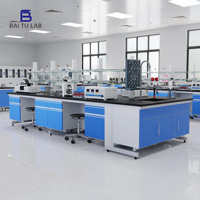 Meubles de laboratoire modulaires pour fabricants avec armoires de rangement, banc de travail scientifique avec casiers en bois pour universités