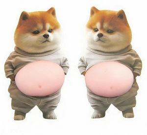 สติกเกอร์ติดรถยนต์ CHENXI คุณภาพสูง รูปสุนัขน่ารัก แมวนุ่มนิ่ม แบบโมจิ 3 มิติ ของเล่นสติกเกอร์ PVC สำหรับตกแต่งรถยนต์ - Product Image 2