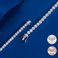 Chaîne de tennis en argent S925 avec diamants de laboratoire VVS Moissanite, bijoux fins de luxe pour hommes et femmes, hip-hop, glacés, 2MM 3MM 4MM 5MM
