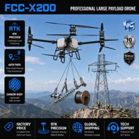 Drone de patrouille anti-incendie, charge utile de 200 kg, UAV de levage lourd, surveillance des incendies forestiers, livraison de marchandises, quadricoptère 8 rotors