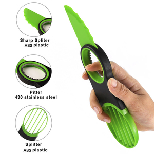 Accessoires de cuisine en gros, outil multifonctionnel pour couper les fruits, coupe-avocat 3 en 1, logo personnalisable - Product Image 2