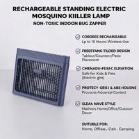 Lampe anti-moustiques portable rechargeable 3200V 1200mAh, tue-insectes électrique avec câble USB Type-C pour intérieur, extérieur et camping