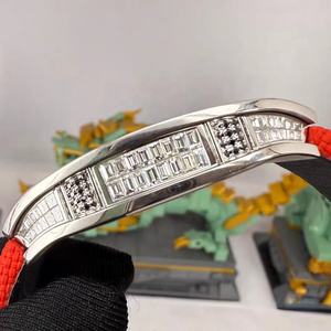 Montre mécanique pour homme ultra-fine de haute qualité 67-01, montre luxueuse sertie de diamants en moissanite, miroir en saphir, montre tendance - Product Image 4