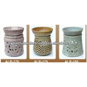 Soapstone Aroma <b>Oil</b> Lamps, Indian Aroma Fragrance <b>Oil</b> <b>Burners</b> - Product Image 1