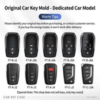 Étui à clés classique en alliage de zinc et cuir pour Toyota avec emblème latéral, protection de clé de luxe haut de gamme, vente directe d'usine