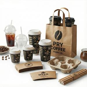 Vaso de Papel Cuadrado Personalizado para Bebidas Calientes, Vaso Desechable para Café para Llevar, <span class=keywords><strong>Taza</strong></span> de Papel, Gobelet en Papier, Becher - Product Image 6