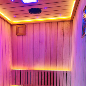 Sauna Finlandese a Infrarossi Lontani per 2 Persone, Design Moderno, Fornitura di <span class=keywords><strong>Fabbrica</strong></span>, Legno di Cedro Rosso per Ville, Bagno Turco - Product Image 3