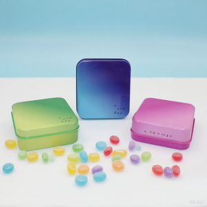 Bán Buôn Biểu Tượng Tùy Chỉnh In Quảng Trường Kim Loại Lon Thiếc Rỗng Lưu Trữ Lọ Có Nắp Đậy Cho Kẹo Thực Phẩm Mỹ Phẩm Độc Đáo Hình Chữ Nhật Hình Dạng - Product Image 4