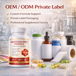 Cápsulas de Fórmula <span class=keywords><strong>Gluco</strong></span> Balance de Marca Privada, Suplemento Herbal para el Control del Azúcar en Sangre, Salud Metabólica, Cápsulas Veganas OEM - Product Image 2