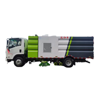 Camión barredor de calles multifuncional pequeño de venta directa de fábrica, 3000L de agua, 2500L de depósito de polvo, tanque de acero inoxidable, vehículo de saneamiento urbano
