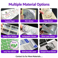 Étiquettes adhésives personnalisées en BOPP, estampage à chaud, gaufrage, découpe laser, impression numérique - Imperméables, recyclables pour l'emballage