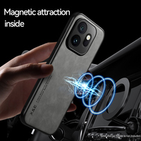 Étui rigide antichoc en cuir PU mat magnétique pour OnePlus 15 15T 15R 13 13T 12 / Ace 6 5 Ultra / Racing / Nord 5 CE5