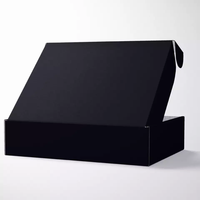 Cajas de Cartón Corrugado Reciclables con Revestimiento Negro para Envíos de Zapatos, Ropa, Calcetines y Pieles, con Logotipo Personalizado y Forro de Esponja, Venta al Por Mayor