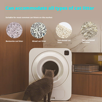 Bac à litière pour chat à nettoyage automatique, contrôle intelligent par application WiFi, surveillance du poids, élimination des odeurs, grande poubelle de 10 L pour chats
