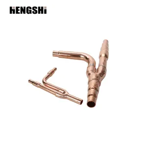 Hengshi Air Condition Fitting Copper Pipes Y Tube For HITACHI E-52SN 102SN 162SN 242SN 302SN Refrigerant Branch Piping