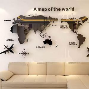 Mapa del Mundo Acrílico 3D, Adhesivos de Pared de Cristal Sólido para Dormitorio, Sala de Estar, Aula, Oficina, Decoración - Product Image 2