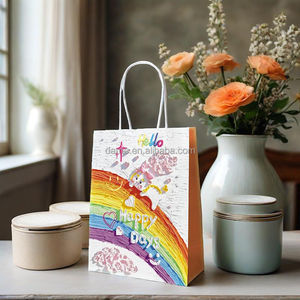 Bolsas de papel de regalo de embalaje de joyería pequeñas elegantes personalizadas bolsas de compras de papel Kraft biodegradables <span class=keywords><strong>con</strong></span> su propio logotipo A4 - Product Image 2