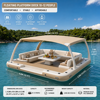 Plateforme flottante gonflable avec échelle pour la plage, le lac, la piscine et les fêtes en resort, pour des moments de plaisir aquatique en plein air