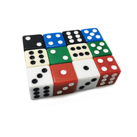 Dés en acrylique à 6 faces D6, écologiques, colorés, avec des points de couleur contrastée, pour jeux de société/de cartes haut de gamme, lot de 7 pièces