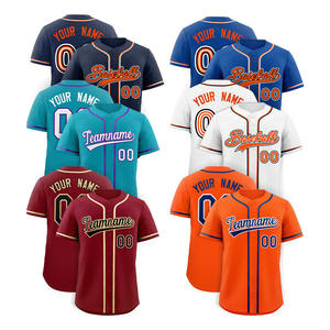 Camisetas de Béisbol de Malla con Estampado Personalizado, Ropa Deportiva Elegante, Logotipo y Nombre Cosidos Personalizados, Sudadera Unisex con Botones Transpirable - Product Image 3