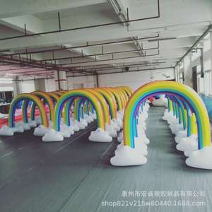 ของเล่นพ่นน้ำรูปสายรุ้งเป่าลม ขนาด 210x90 ซม. ทำจาก PVC สำหรับเล่นน้ำที่บ้าน - Product Image 2