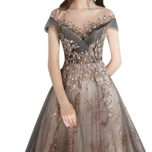 Vestido de Fiesta Formal Personalizado para Mujer, Estilo Casual, Cintura Natural, Tejido de Lino, Silueta en A - Product Image 1