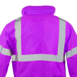 Custom Hi Vis Reflective <b>Work</b> Jacket with Logo Printing Industrial Safety Clothing - Product Image 4
