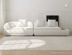 Sofá de Tela Supermoon en Estilo Crema Antiguo, Diseño Italiano para Villa, Penthouse Grande, Sala de Estar Amplia, Sofá de Fila Recta - Product Image 4