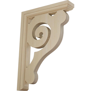 Support d'angle en bois sculpté au design contemporain, facile à installer, pour meubles, armoires et décoration murale - Product Image 6