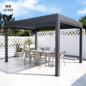 3*3 4*4 Pergola extérieure moderne en aluminium Pergola motorisée Pergola solaire bioclimatique pour restaurants - Product Image 5