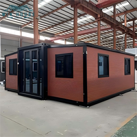 Maisons conteneurs préfabriquées pliantes en acier modernes de 20 pieds et 40 pieds pour bureaux et salons extérieurs