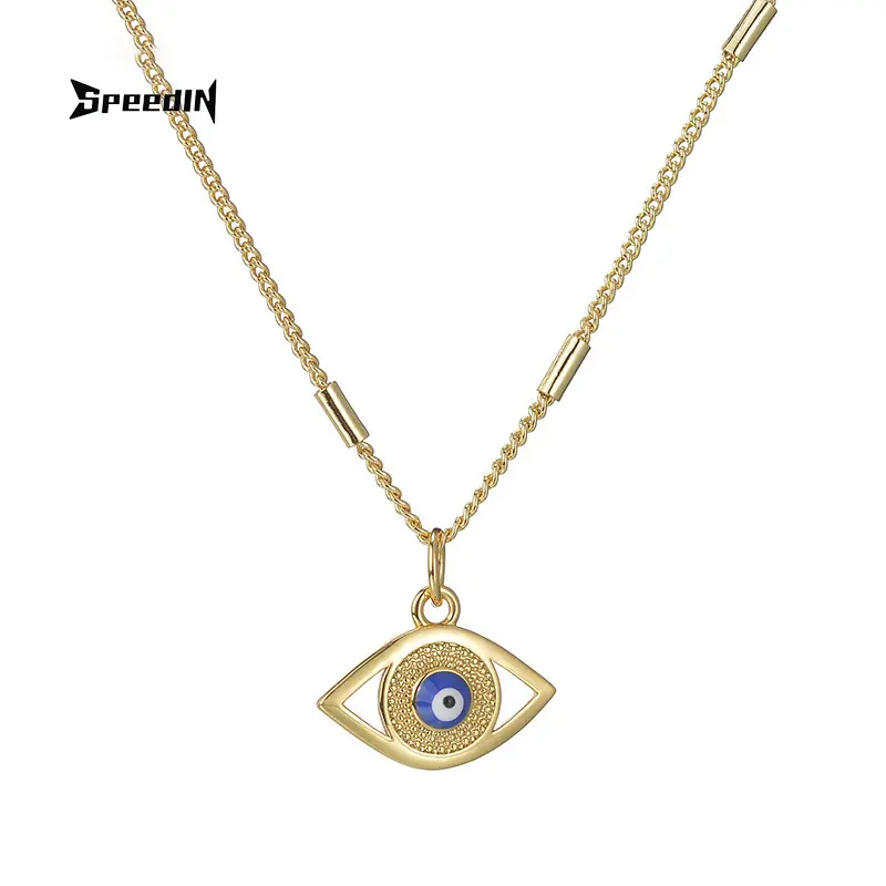 2024 Hot Sale Gold Plated Natural Stone Eye Necklace Ladies Stainless Steel Pendant Jewelry Necklace