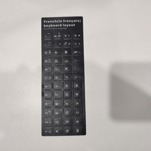 Anh dán bàn phím nhiều lớp PC & máy tính xách tay với chữ trắng nền đen tùy chỉnh thực hiện dán ngôn ngữ tùy chỉnh - Product Image 4