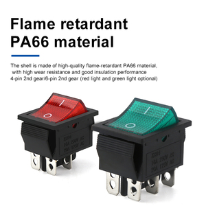สวิตช์เปิด/ปิด4พิน/6Pin KCD4สวิตช์ไฟ16A 250VAC/ 20A 125V 35x25.5x10mm - Product Image 2