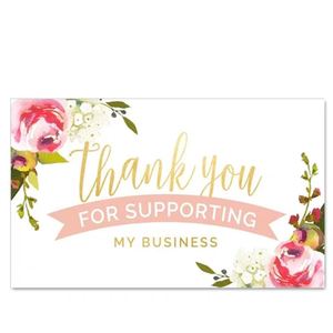 Tarjeta de agradecimiento para pequeñas empresas de 90*54mm, Impresión de mensajes personales, tarjeta de felicitación con logotipo de marca - Product Image 4