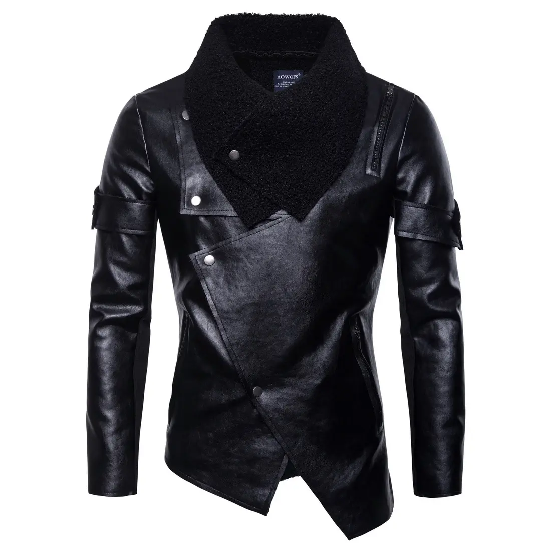 European Autumn and Winter New Men's Motorcycle Leather Coat Personalized Washable Leather Jacket Coat