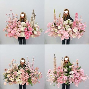 Composizione Floreale Artificiale <span class=keywords><strong>Rosa</strong></span> Personalizzabile LO-887, Decorazione per Cerimonie e Centrotavola - Product Image 4