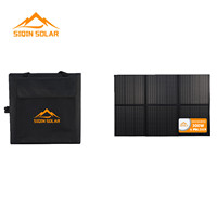 Ollin Panneau Solaire Pliable 300W 6 Pièces, Banque de Charge Solaire Portable à Haute Efficacité, Noir