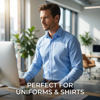 Tissu en coton tissé à fil d'or haute densité 150D45 11076 pour chemise uniforme