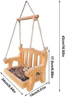 Mangeoire à oiseaux de jardin en bois suspendue en forme de chaise pour balcon