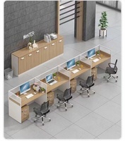 Poste de travail modulaire à cloisons pour 8 personnes, économique