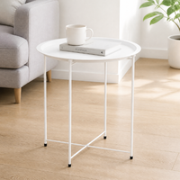 Table d'appoint nordique simple pour salon, design moderne, plateau amovible, table de chevet, table basse ronde en métal pour chambre à coucher