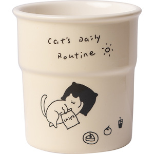 Tasse en céramique SYL Cartoon Cute Kitten Tasse à main de haute valeur de couleur pour le <span class=keywords><strong>petit</strong></span> déjeuner des filles pour le café au lait Parfait classique pour les cadeaux - Product Image 5