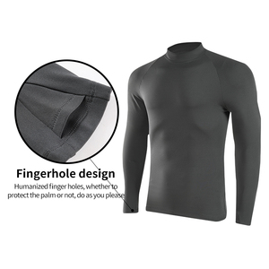 Camisetas Deportivas de Manga Larga para Hombre, de Poliéster de Alta Calidad, con Cuello Alto, para Entrenamiento Físico - Product Image 3