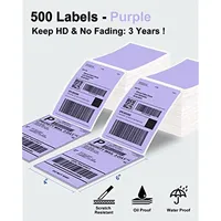 Personnalisé 100x150mm Semi-Brillant Thermique Code À Barres Adhésif Papier 4x6 Blanc Couleur Thermique Étiquette Autocollant Usine En Gros en Stock