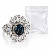 Bague en argent sterling 925 ajustable avec topaze bleue de Londres, pierre centrale ovale et grappe florale, bijoux fins personnalisés pour femme